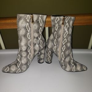 SNAKE PRINT BOOTS